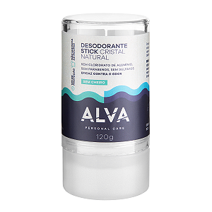 Desodorantes Alva Cristal S/ Alumínio 120g 100% Natural - Vegano