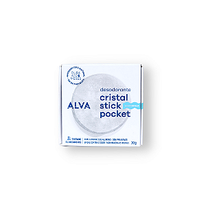 Desodorante Alva Cristal Pocket 100% Natural 30g Vegano e Ecológico