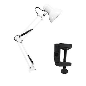 Luminária Articulavél  Branca de Garra