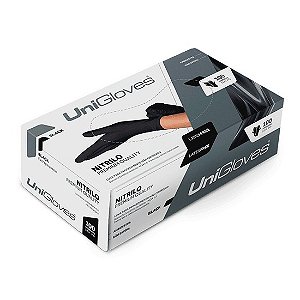 UniGloves Luva Nitrílica Preta M-100UN