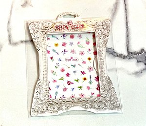 Adesivo Borboleta e Flor