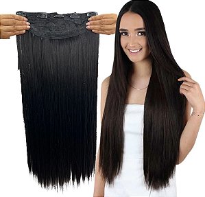 Aplique de Cabelo Orgânico Preto