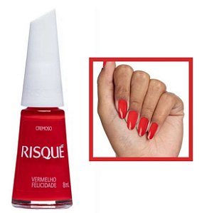 Esmalte Risqué VERMELHO FELICIDADE  8ml