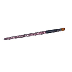 Pincel Lingua de gato cristal rosa n6