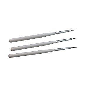 Kit 3 pinceis fininho -Branco