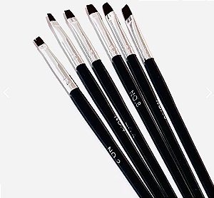 Kit 5 Pincel para Gel Preto