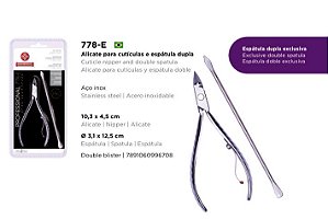 Mundial Alicate de Cutícula 778-E com Espatula Inox Afiado