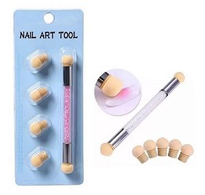 Kit Pincel De Esfumar c/4 Esponjinhas