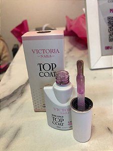 Victoria Nails Top Coat Rose Gold 12ml