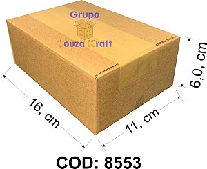 Caixa de Papelão Maleta Normal 16x11x6cm - Pacote com 150
