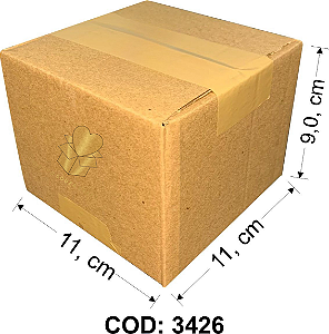 Caixa de Papelão Maleta Normal 11x11x9cm - Pacote com 150