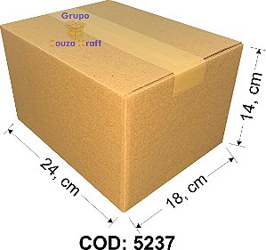 Caixa de Papelão Maleta Normal 24x18x14 - Pacote com 100