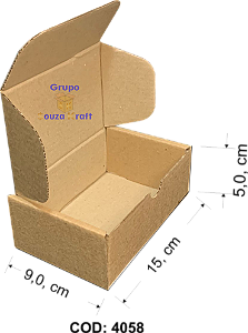 Caixa de Papelão SEDEX Corte Vinco 15x9x5 - Pacote com 100