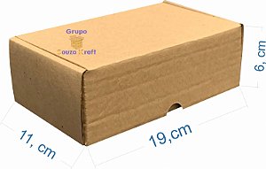 Caixa de Papelão SEDEX Corte Vinco 19x11x6 - Pacote com 100