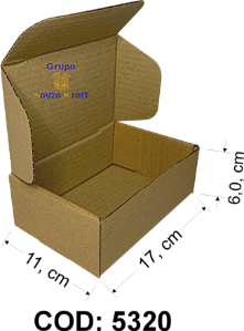 Caixa de Papelão SEDEX Corte Vinco 17x11x6 - Pacote com 100