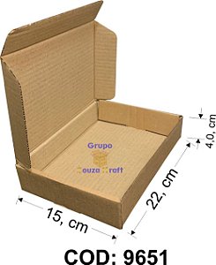 Caixa de Papelão SEDEX Corte Vinco 22x15x4 - Pacote com 100