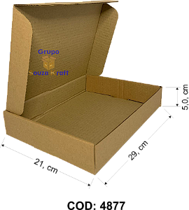 Caixa de Papelão SEDEX Corte Vinco 29x21x5 - Pacote com 50