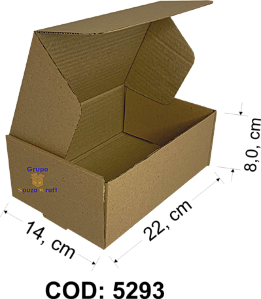 Caixa de Papelão SEDEX Corte Vinco 22x14x8 - Pacote com 50