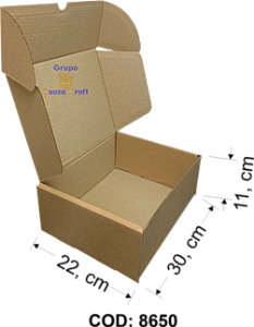 Caixa de Papelão SEDEX Corte Vinco 30x22x11 - Pacote com 20