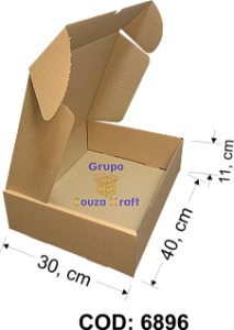 Caixa de Papelão SEDEX Corte Vinco 40x30x11 - Pacote com 20