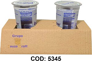 Caixa Porta Copos (2 un) 24,5x14,5x6 - Pacote com 150