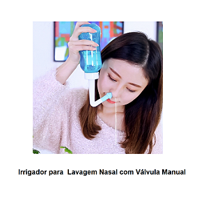 Lavagem Nasal, 300 ml, 2 Bicos Adulto e Infantil para Alergia, Sinusite e Rinite.