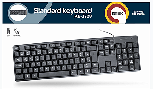 Teclado, Standart Keyboard, Kemex, KB-3728.