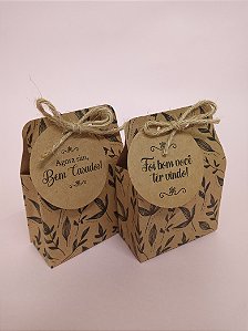 100 Caixinhas para bem casado, bem vivido ou brownie - Estampa Folhas