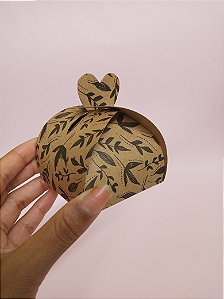 Caixinha para bem casado com encaixe - Estampa folhas