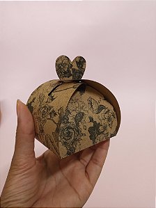Caixinha para bem casado com encaixe - Estampa Floral