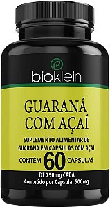 GUARANÁ COM AÇAÍ 500MG 60 CÁPSULAS
