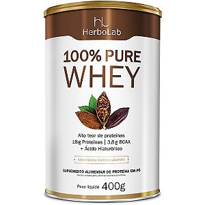 Whey 100% Pure Cacau Gourmet 400G - Herbolab