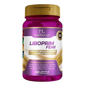 Liboprim Femi (Linhaça, borragem, prímula) 60 Caps - Herbolab