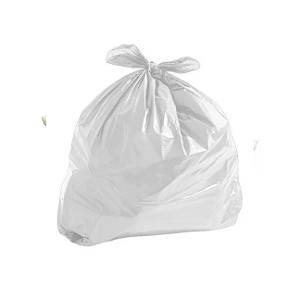 SACO PARA LIXO 20L BRANCO LEITOSO ALMOFADA 100PÇS 39X50X6