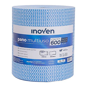 PANO MULTIUSO 28CMX240M 35GR 600 PANOS AZUL INOVEN