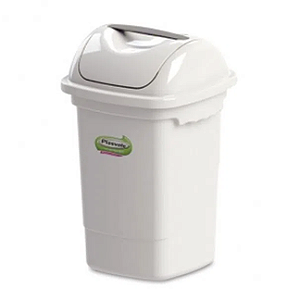 LIXEIRA 14L C/ TAMPA BASCULANTE BRANCO PLASVALE