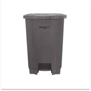 LIXEIRA COM PEDAL 50 LTS CINZA PERFECT