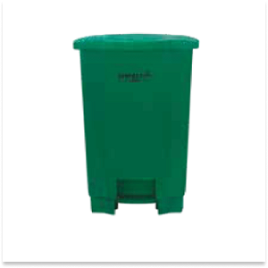 LIXEIRA COM PEDAL 50 LTS VERDE PERFECT