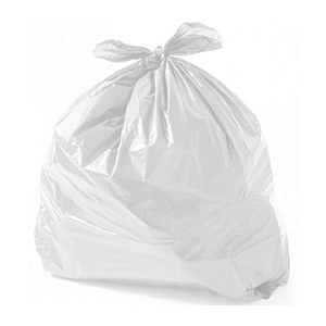 SACO PARA LIXO 100L BRANCO 100UN 75X90 - LEVE - EQUIV 0,04 JD