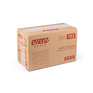 PAPEL TOALHA INTERFOLHA FOLHA SIMPLES 3 DOBRAS 2080FOLHAS ESSENZ EBTZS182