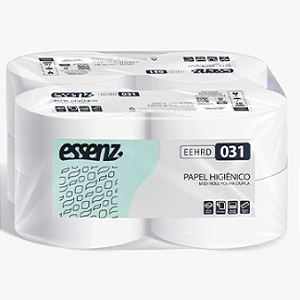 PAPEL HIGIÊNICO ROLÃO FOLHA DUPLA 8X250M ESSENZ EEHRD031