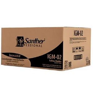 GUARDANAPO INTERFOLHADO MESA INOVATTA FOLHA DUPLA IGM02 SANTHER CAIXA 4000 FOLHAS