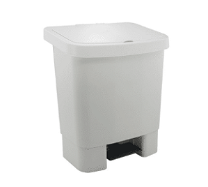 LIXEIRA 25L C/ PEDAL E AMORTECIMENTO BRANCA KUNBER