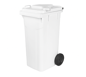 CONTEINER 120L C/ RODAS BRANCO PLESTIN