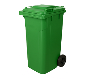 CONTEINER 120L C/ RODAS VERDE  PLESTIN