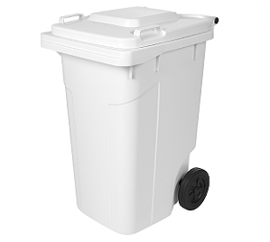 CONTEINER 240L C/ RODAS BRANCO PLESTIN