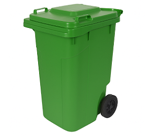 CONTEINER 240L C/ RODAS VERDE PLESTIN