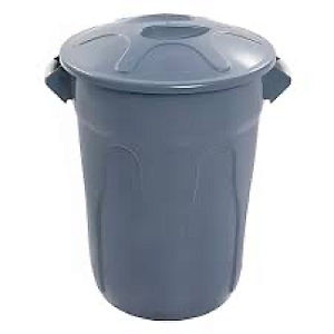 CESTO PLÁSTICO 20L COM TAMPA. COR CINZA CLARO