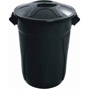 CESTO PLÁSTICO 20L COM TAMPA PRETO