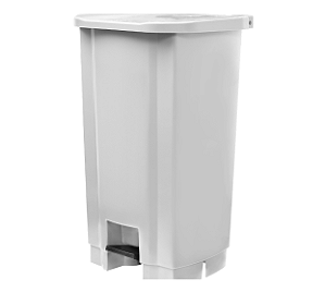 LIXEIRA COM PEDAL 100 LTS BRANCA PLESTIN